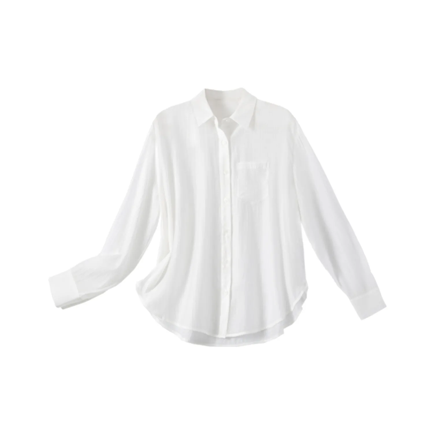 Le Alfashionline Защита от солнца Свободный крой Длинный рукав Рубашка Женская