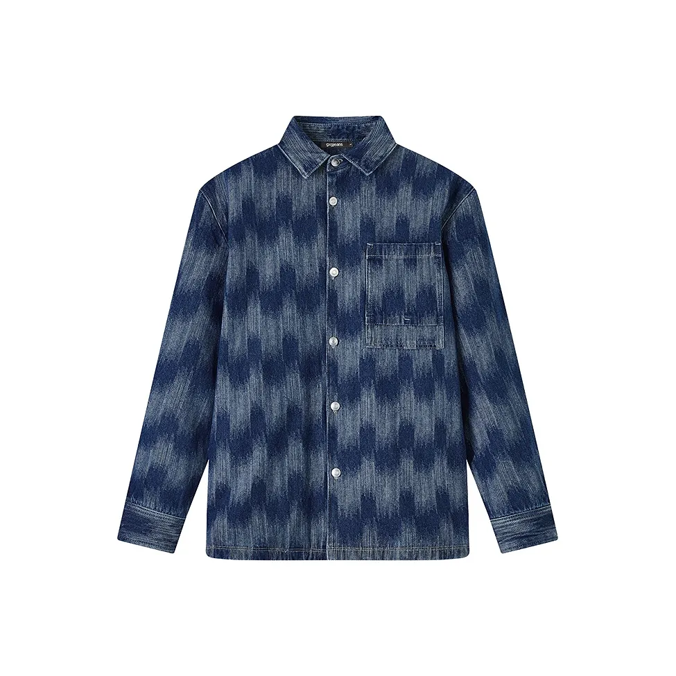 Gxg Jeans Синий Мужской Рубашки