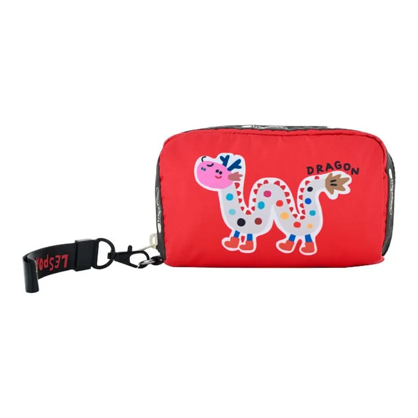 LeSportsac X Duck Коллаборация Ткань Путешествие Мешок для хранения Женские Красный зеленый