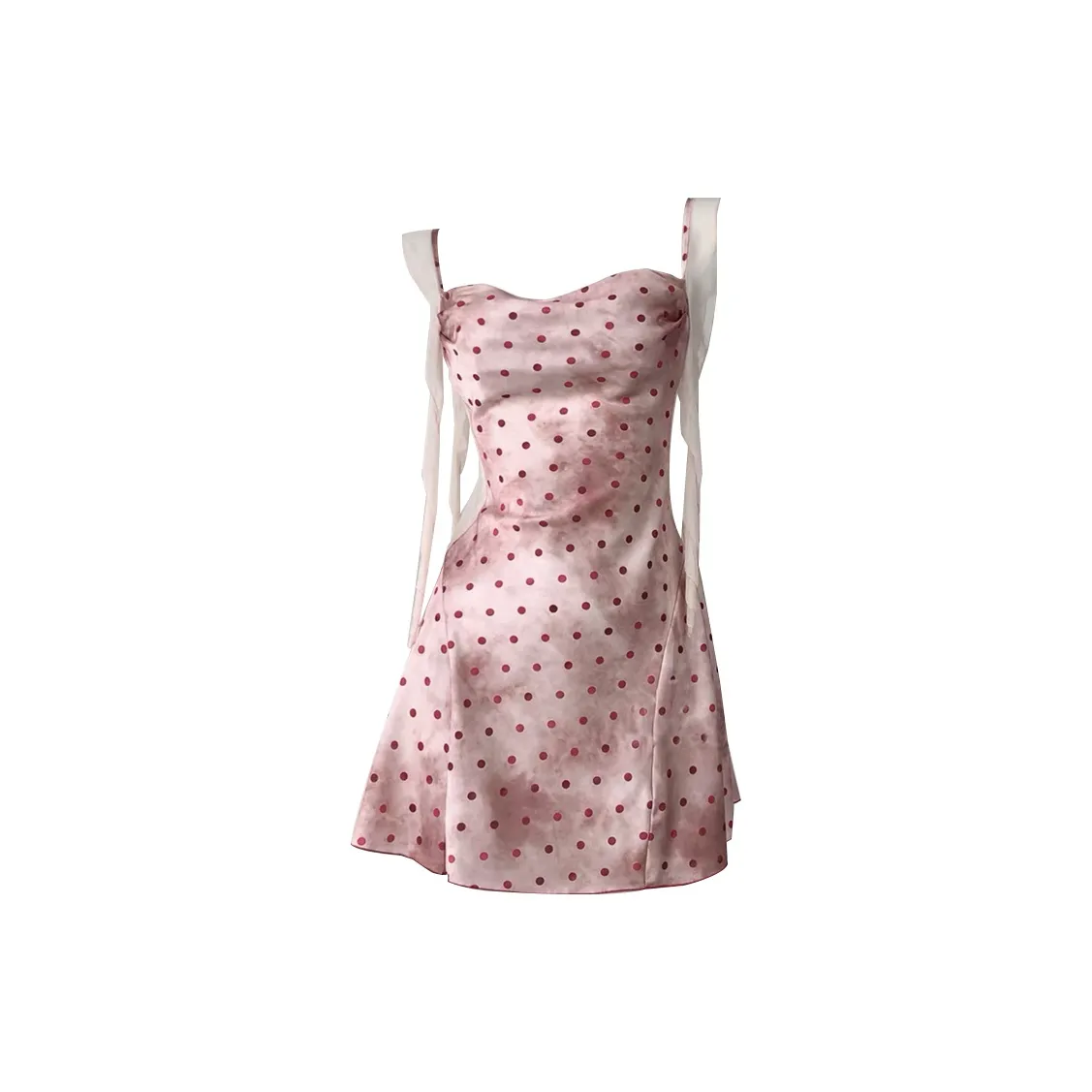 MEIJIAO Сексуальный Pure Tie Dye Гороховый узор Off Плечо Короткая юбка Пижама Для Женщин Женские