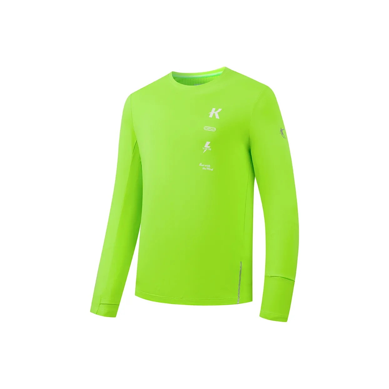 QIAODAN x QIANGFENGCHUIFU LIANMINGKUAN Т-рубашка Мужская Ярко-зеленая