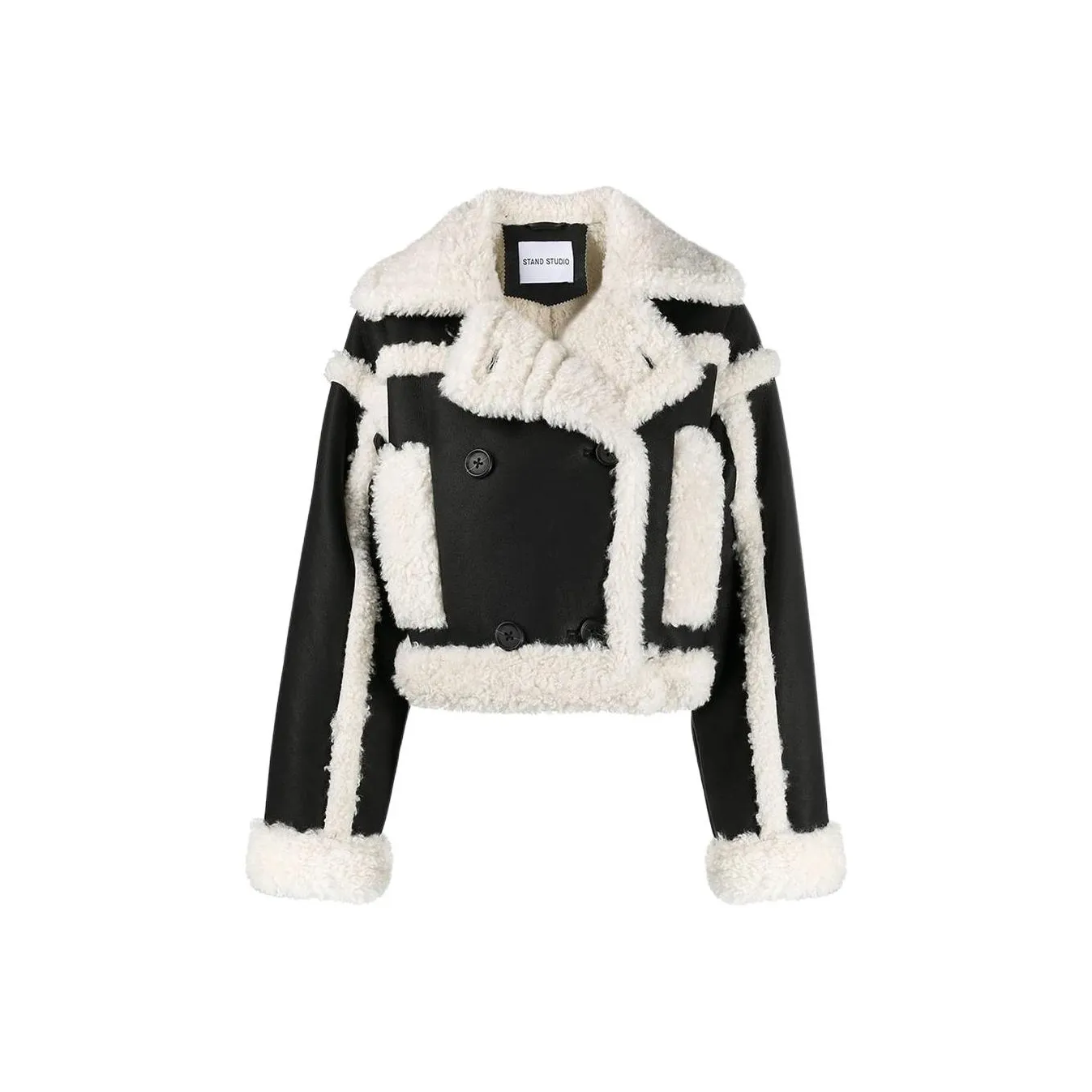 STAND STUDIO Double Breasted Cropped Jacket
