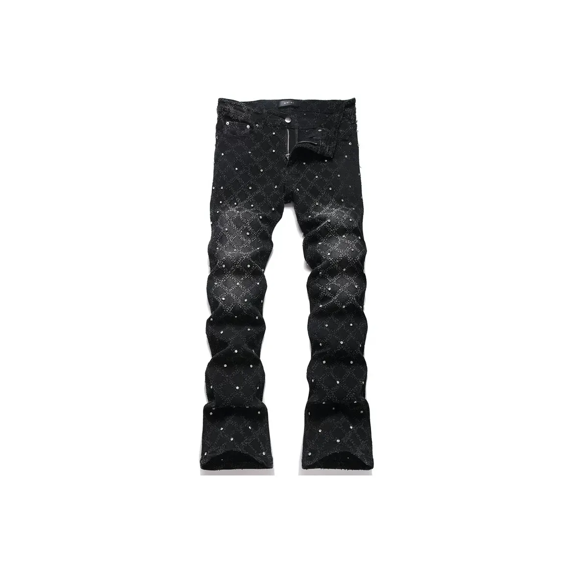 TESTUNG Черные Унисекс Джинсы