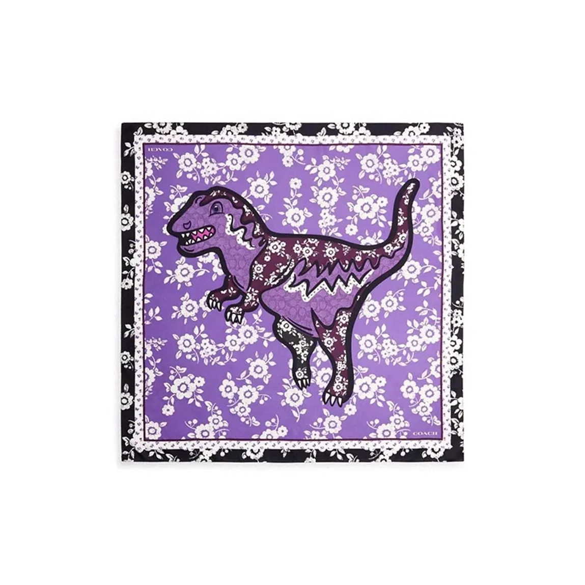COACH Шелковые шарфы Женские Фиолетовые