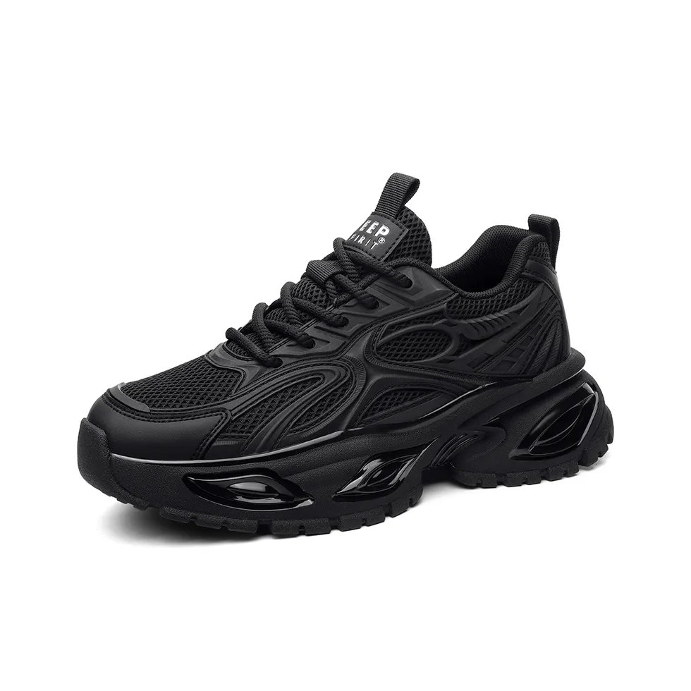 JEEP SPIRIT Darth Vader Soft Sole Low Top Chunky Sneakers Men's Shine World Black