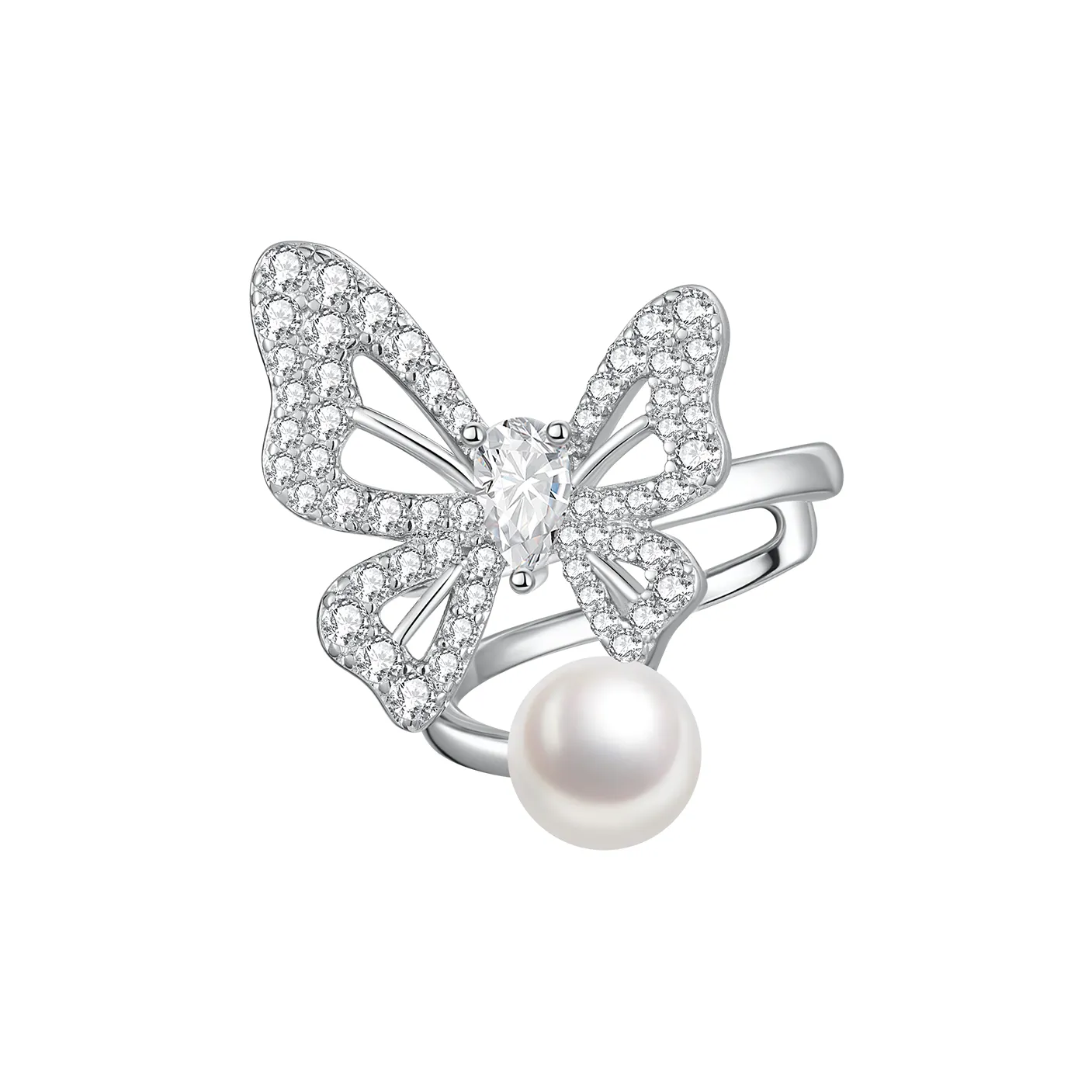 ZEGL Жемчужная раковина Нижняя заколка Серьги On Женские