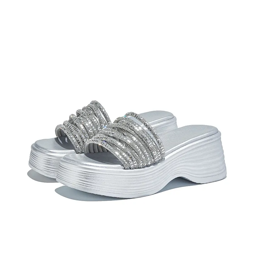 Chibang Rhinestone Quiet Slip-Ons Women's
