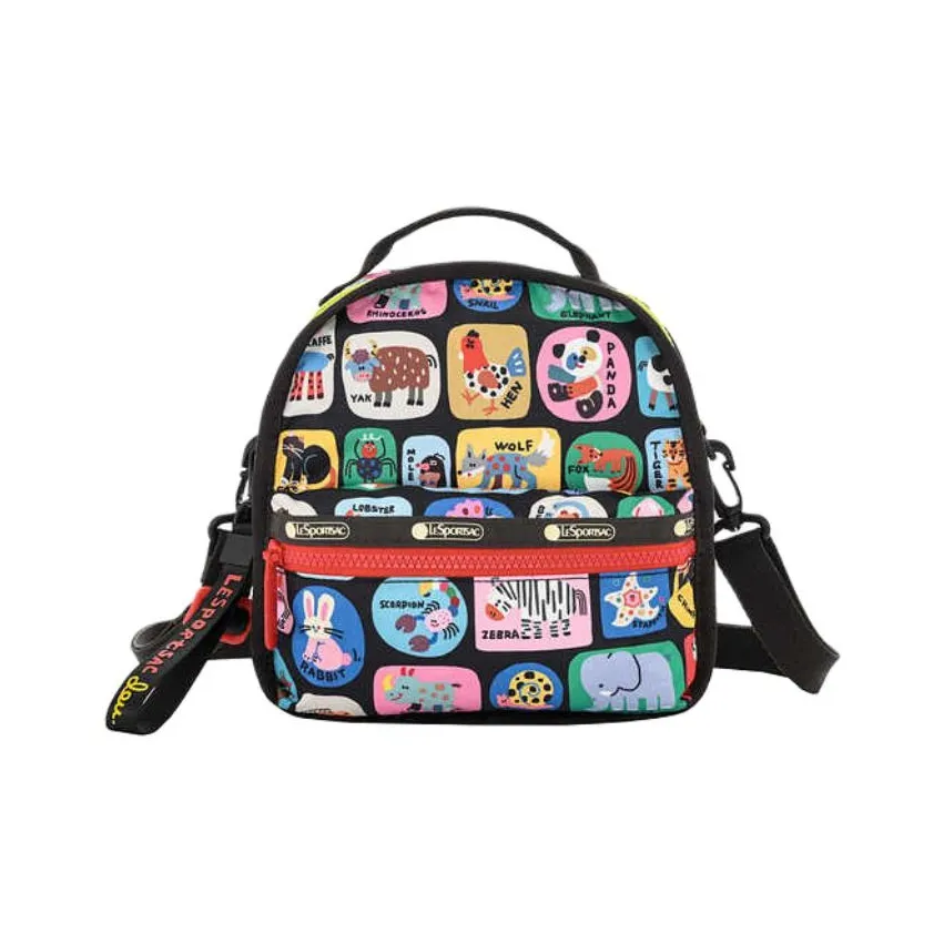 LeSportsac Duoya Коллаборация Ткань Одно плечо Через плечо Рюкзак Сумка Средний Женские Многоцветный