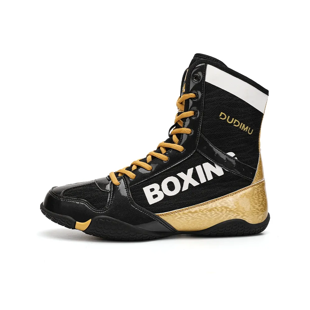 Sekretarion Профессиональная боксерская обувь устойчивая к истиранию дышащая и поддерживающая кроссовки для тренировок с высоким верхом унисекс