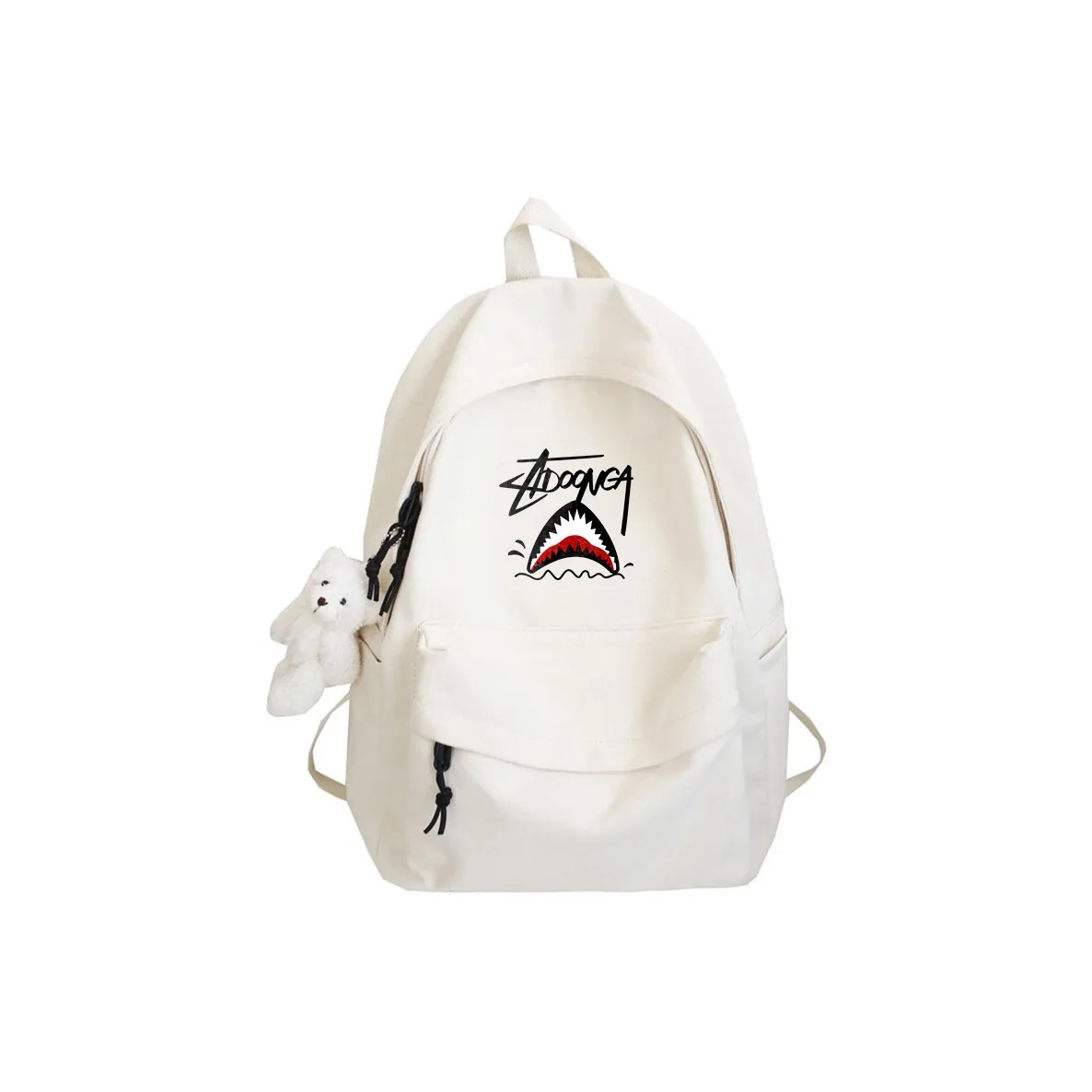 ADOONGA Холст Рюкзак Стандартный Унисекс Черный Белый