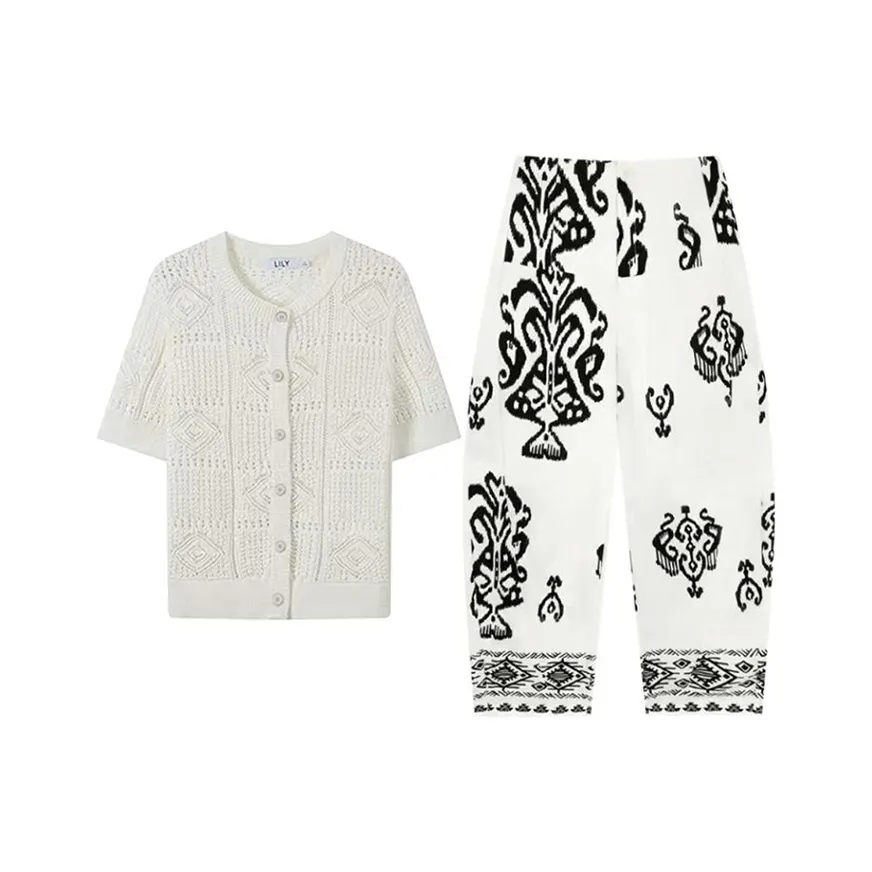 MARIE·COCO Топ + брюки Женские Повседневные костюмы