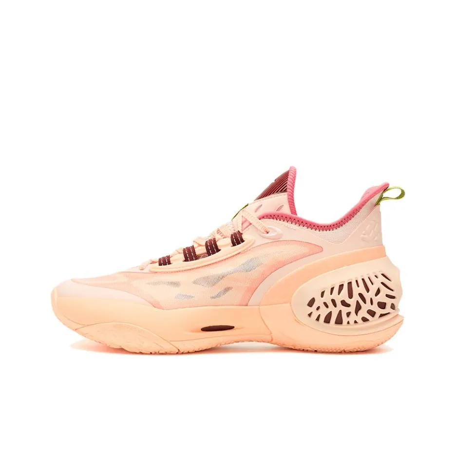 QIAODAN Амортизаторы Shock Slip-resistant Abrasion-resistant Низкий топ Баскетбольные кроссовки Мужской Оранжевый