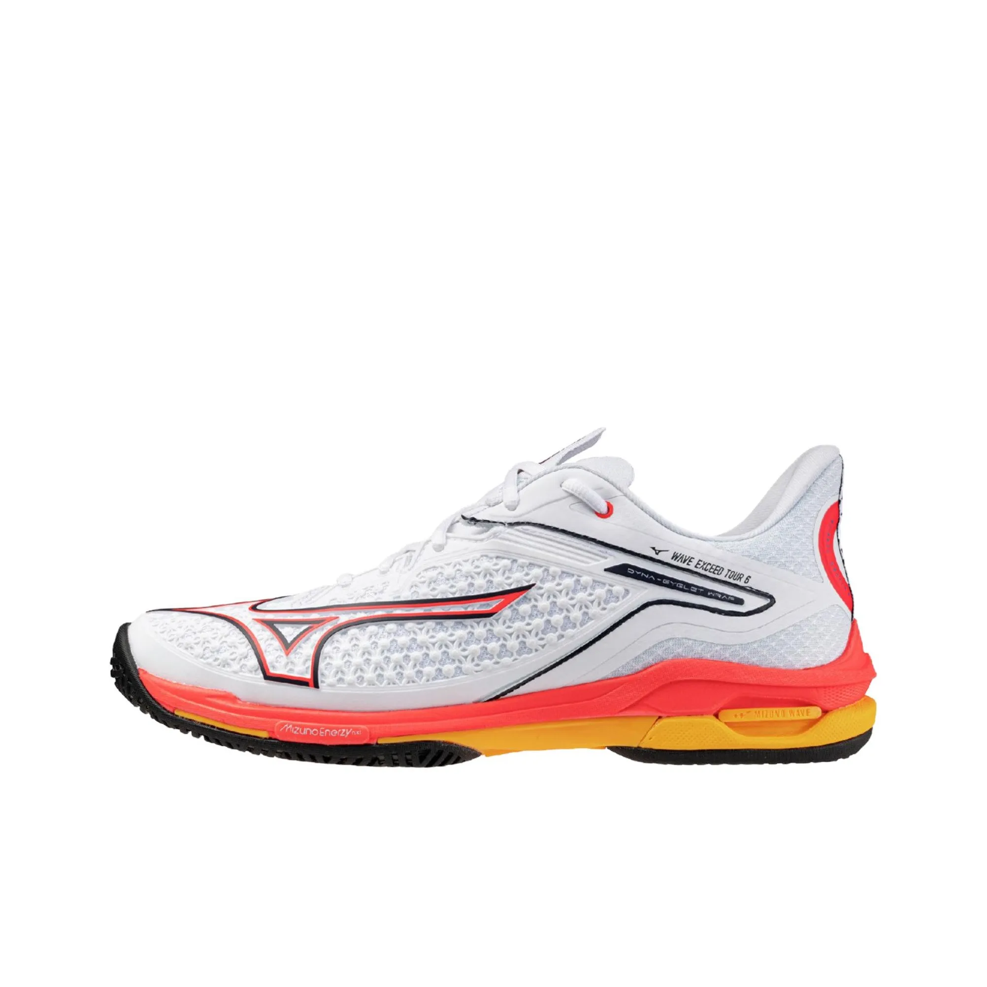 Mizuno Wave Exceed Tour 6 Устойчивые к истиранию Низкие Кроссовки для тенниса Унисекс Белый Красный Оранжевый