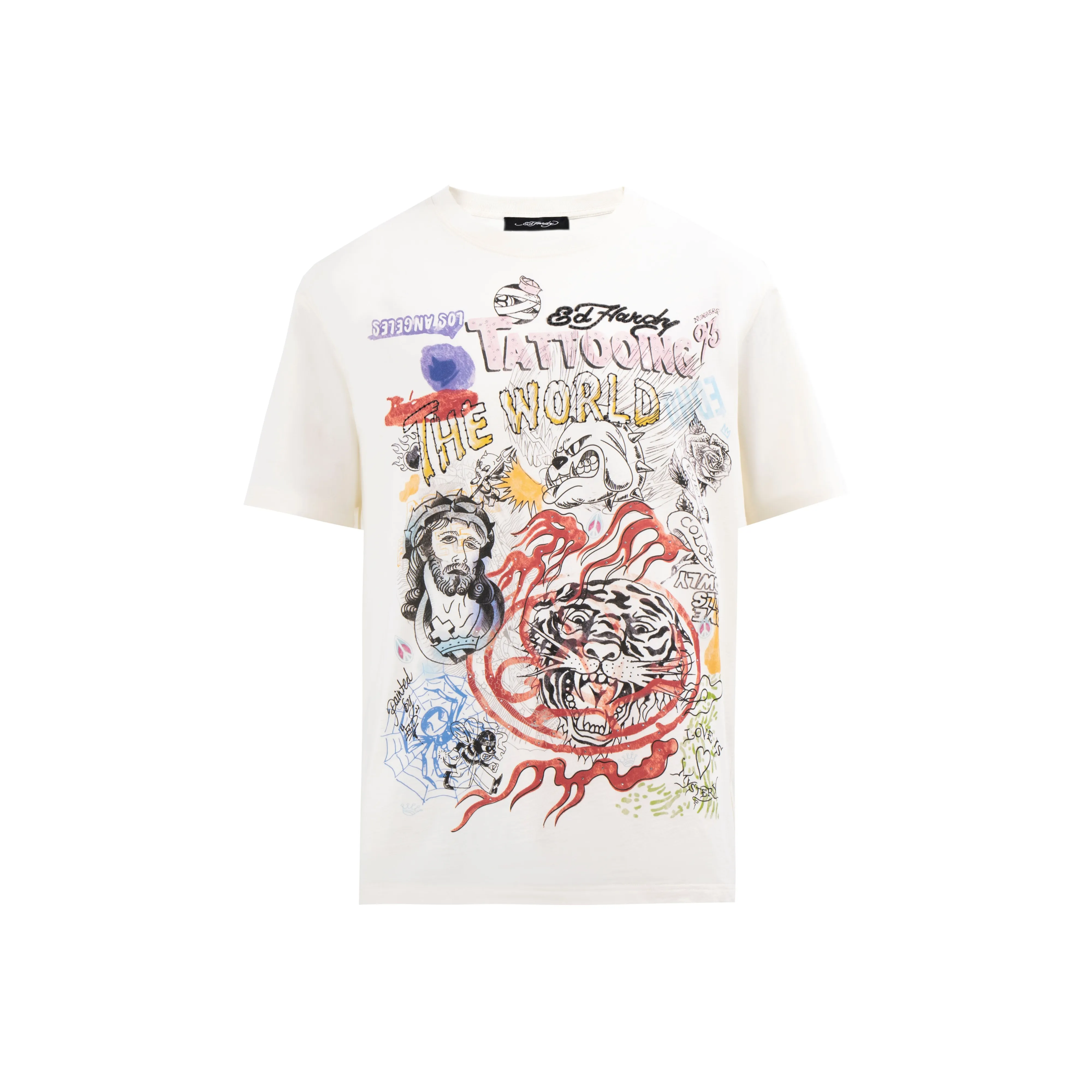 Ed Hardy Белый Мужской T-Рубашки
