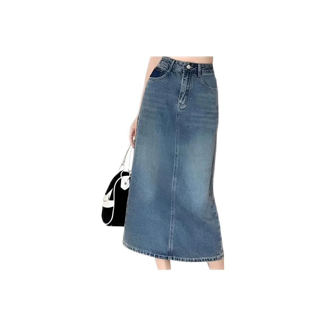Genius Pooh Denim Long Skirt Women's