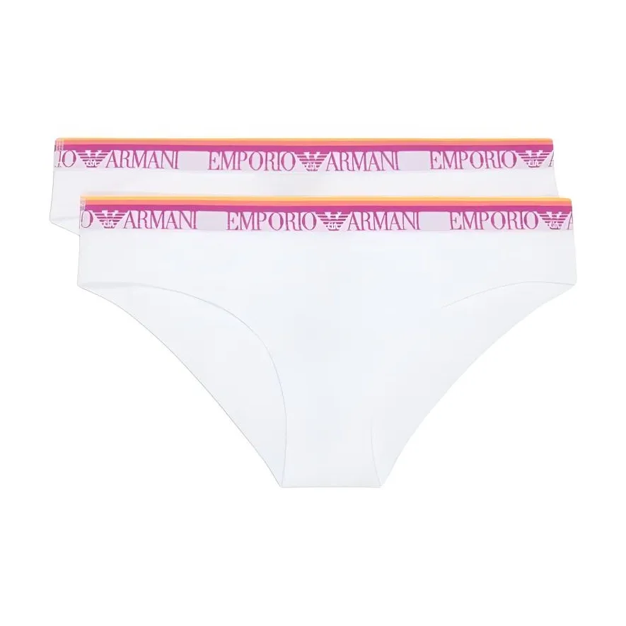 EMPORIO ARMANI Two pack Of Asv Iconic Organic cotton Briefs With Logo Waistband