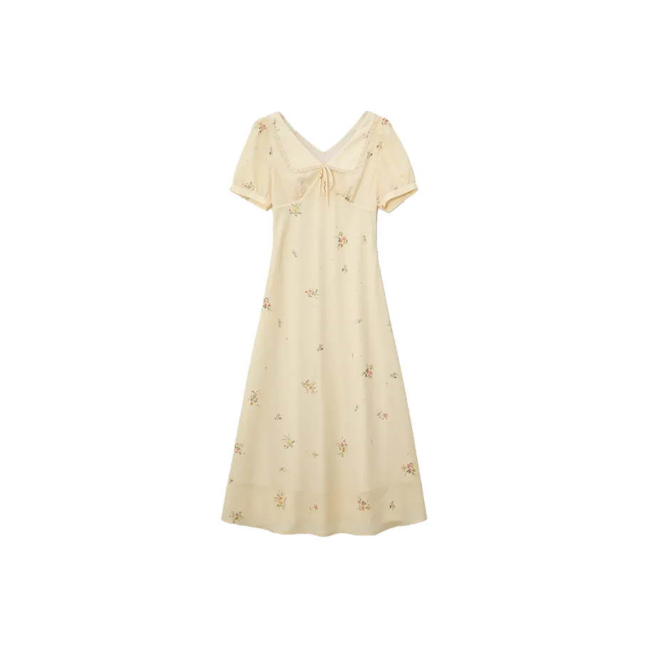 SUNSUNTOWN Короткое платье с короткими рукавами женское