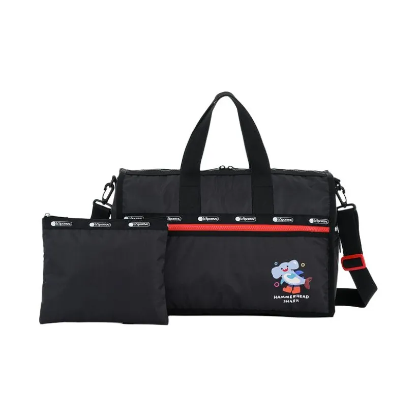 LeSportsac X Duck Коллаборация Ткань Одно плечо Сумка Большая Унисекс Черная