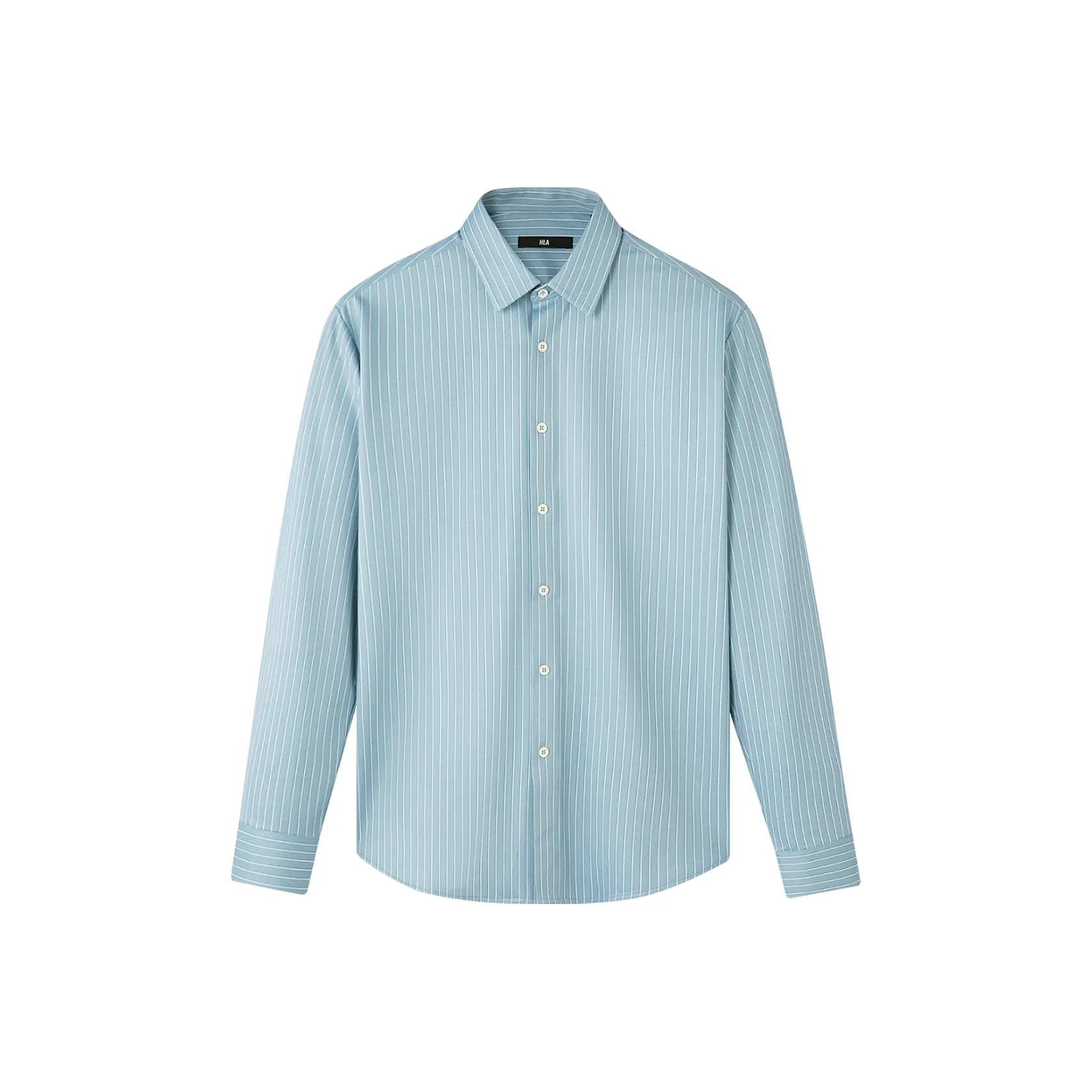 HLA Светло-зеленые полосы 86 Мужские рубашки