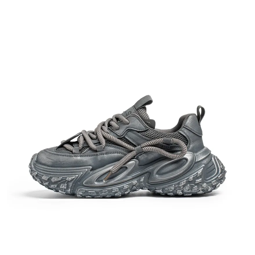 FCMM Дышащий Легкий Увеличивающий Высоту Низкий Топ Кроссовки с Толстой Подошвой Мужские