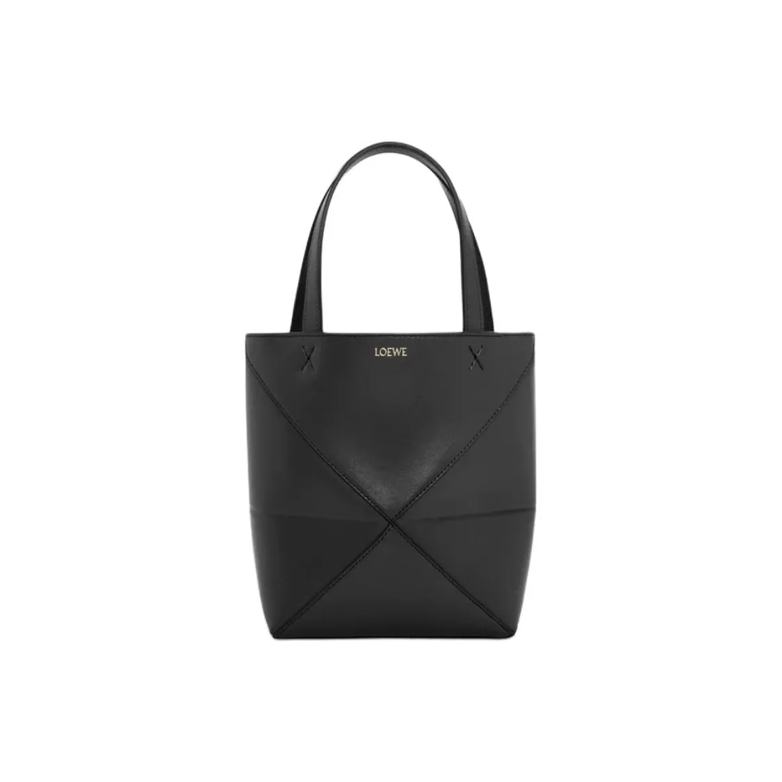LOEWE Puzzle Fold Calfskin Tote Bag, Shopping Bag, Handbag Mini Men's Black