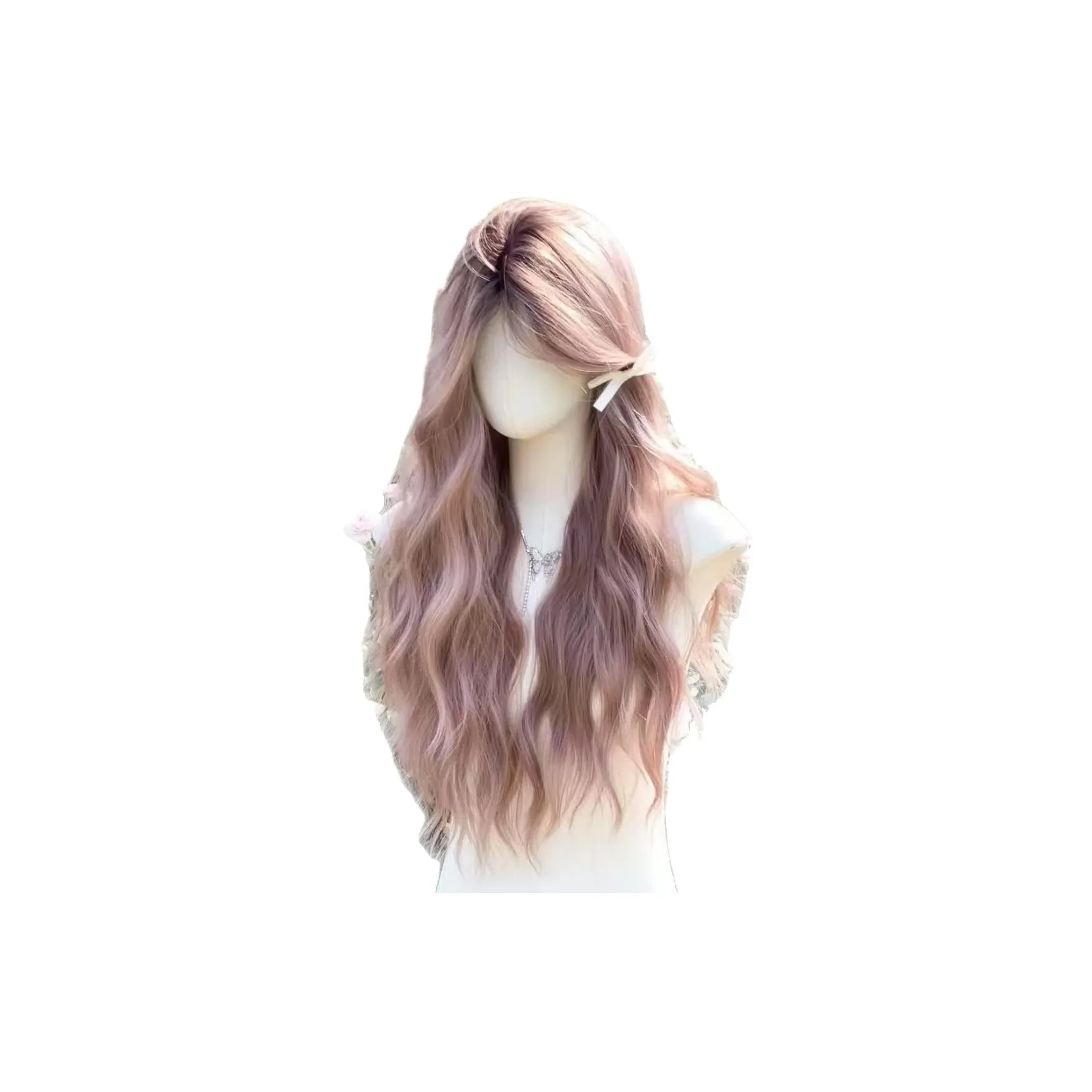 Gentle Welcome Net LIKE Перука Milk Puff Волосы Root Дыня Бежевый Средний Часть Яйцо Роллы Full Голова Симуляция