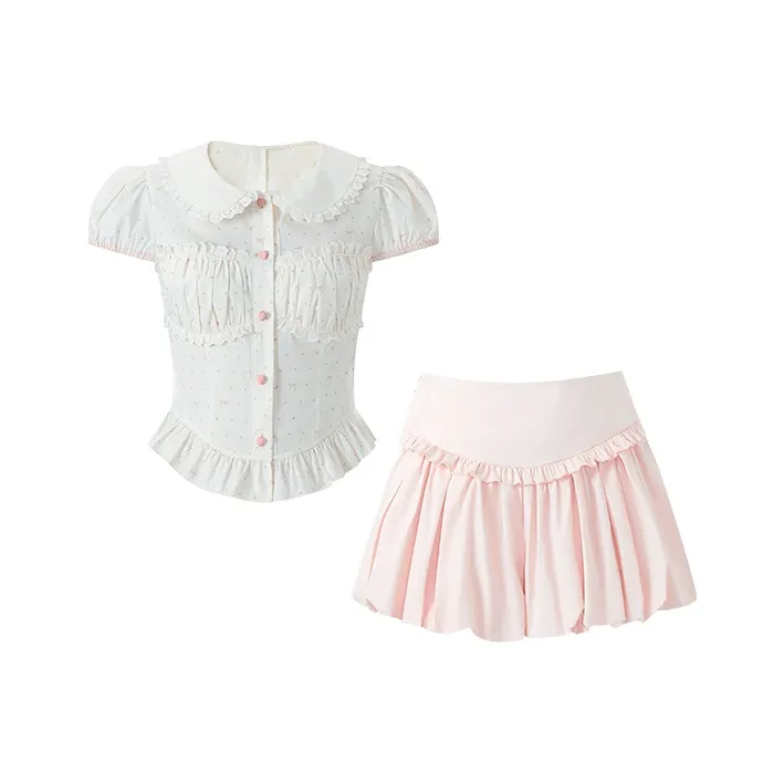ACAINES Девичий розовый Набор Женские Комплекты с юбкой