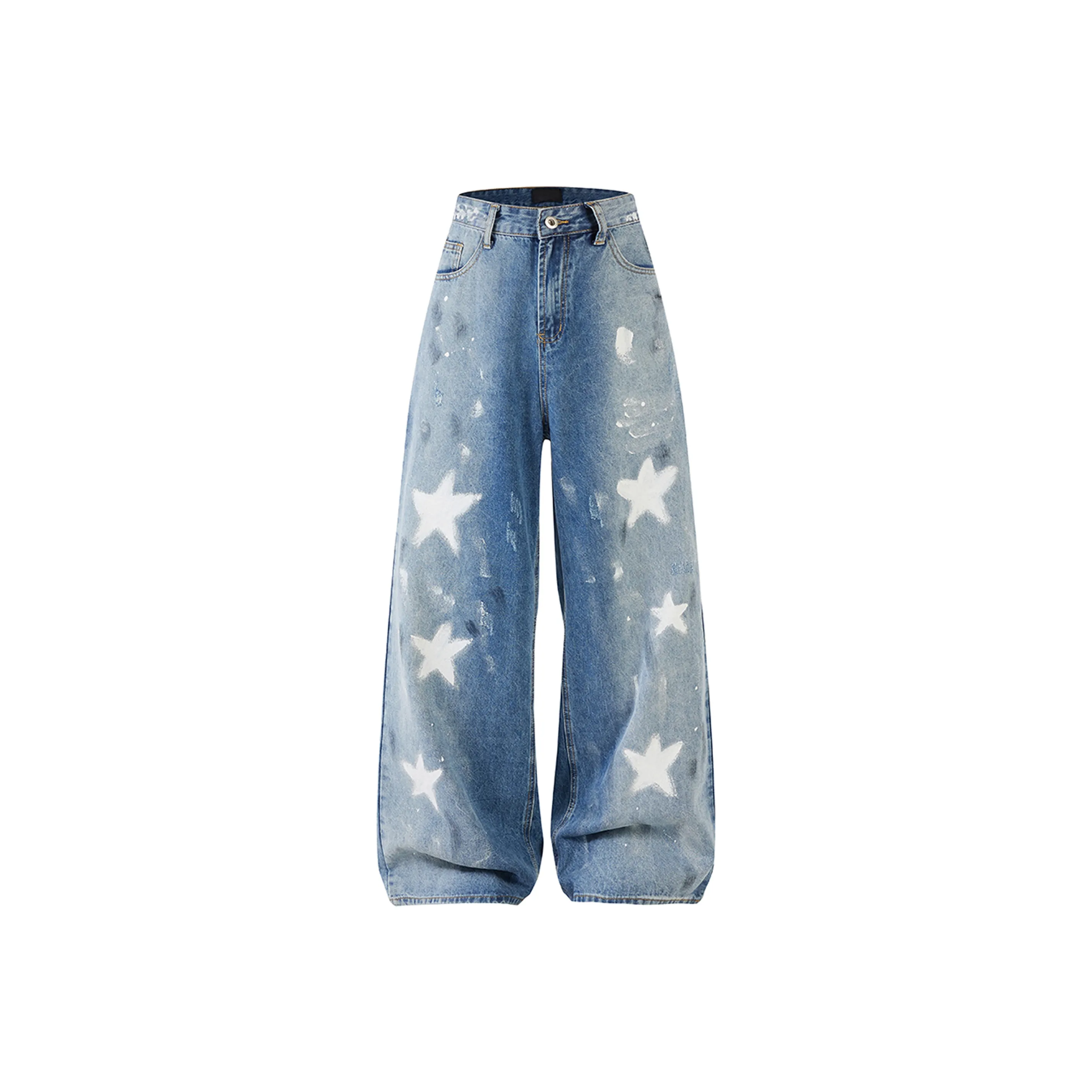 NOAHGIGI Blue FIVE Тупая Звезда Унисекс Джинсы