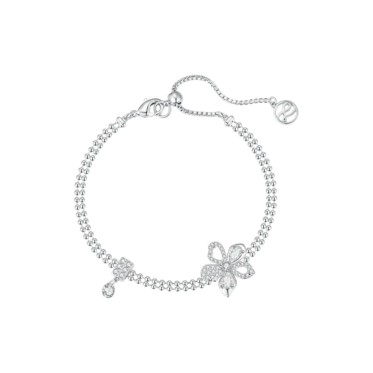 ZEGL Медный покрытие белым золотом Браслеты Женские