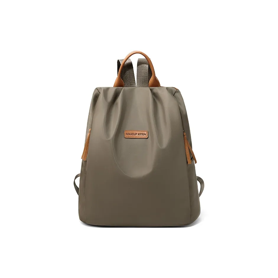 MAKEUP KITTEN Fabric, Synthetic Leather Backpack Regular Women's Multicolor