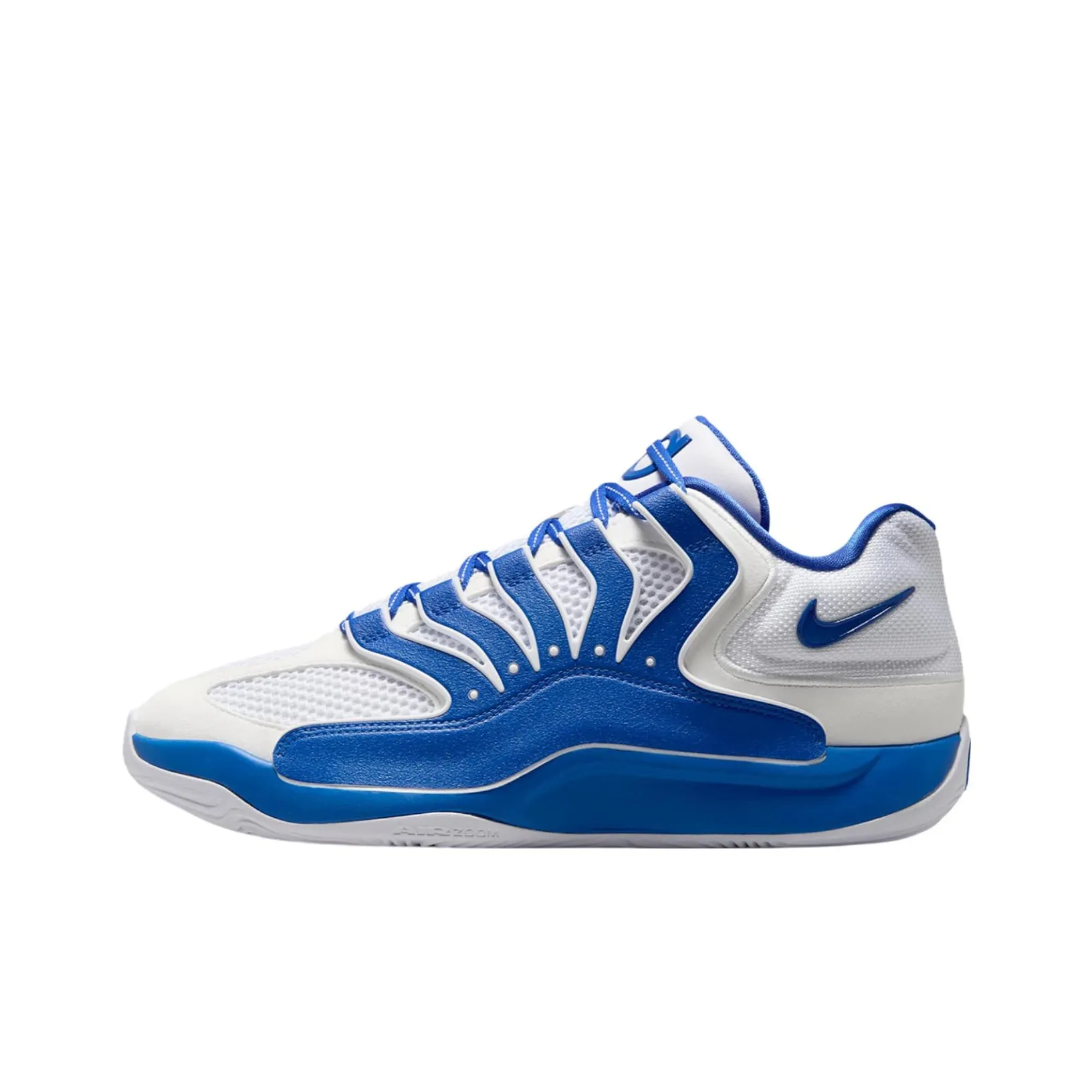 Nike KD 18 Устойчивые к истиранию низкие баскетбольные кроссовки унисекс белые и синие