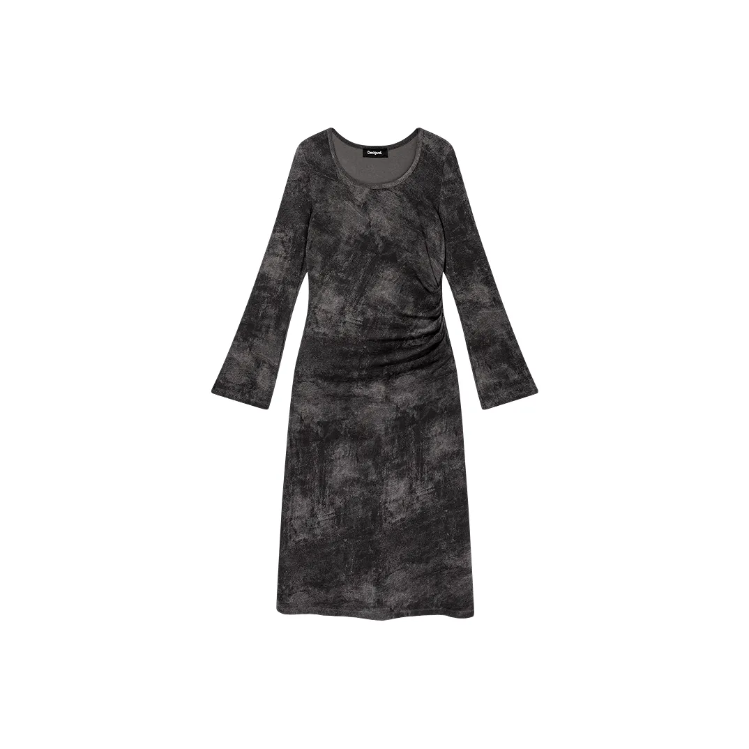 Desigual Длинное платье с длинными рукавами женское