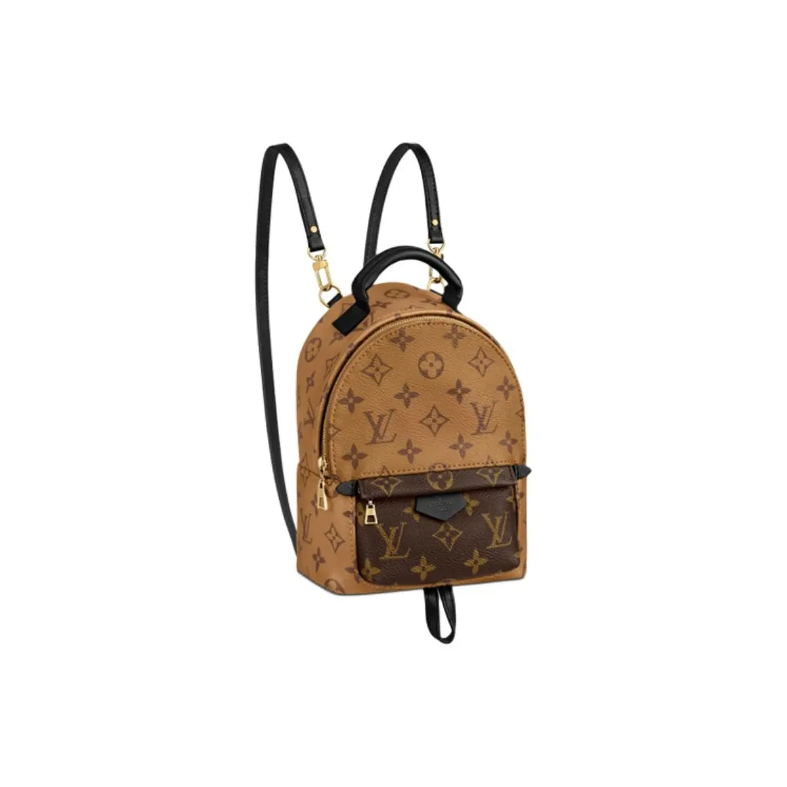 LOUIS VUITTON Palm Springs Canvas With Leather Small Backpack Mini Women's Brown/Beige