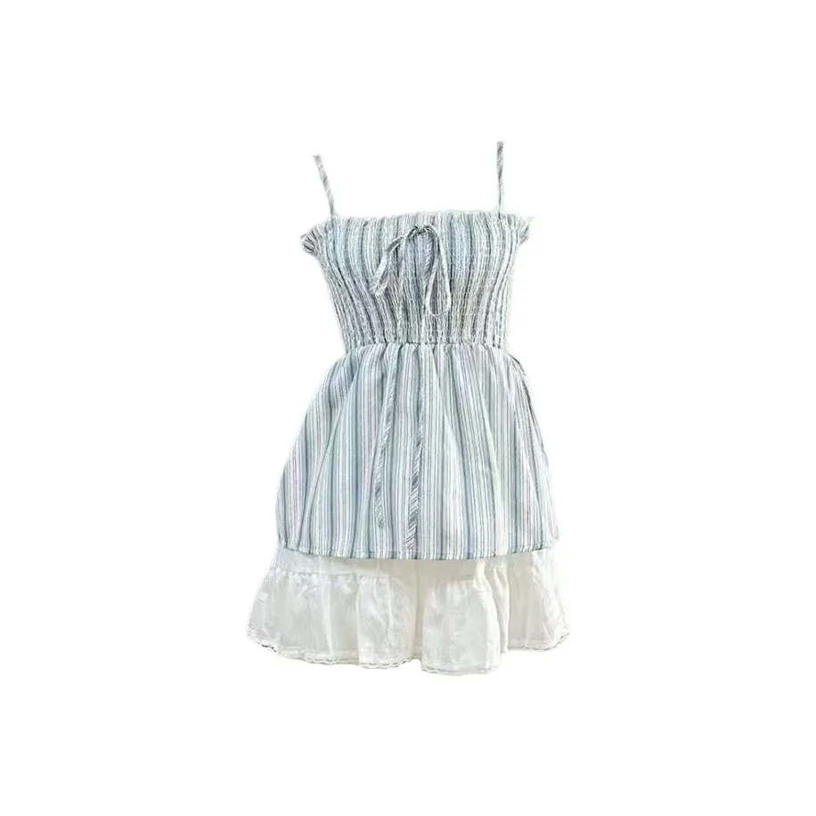 MTHE Полосы с рюшами на подоле Майка Женская Camisole