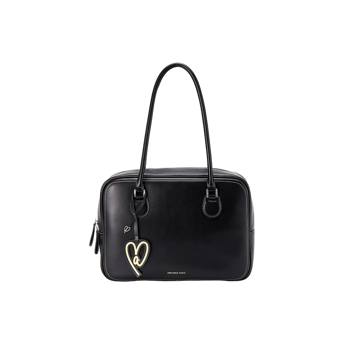 AMAZING SONG Cow Leather Campus Commute Shoulder Bag Backpack Tubas Unisex Elegant Black/Cashew White/Dark Chocolate