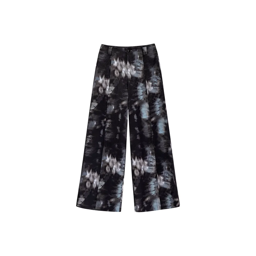 Desigual Черные с принтом женские повседневные брюки