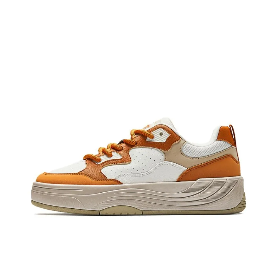 ANTA Life Collection Скейтборд Кроссовки Низкие Слоновая кость Засахаренные Фрукты Оранжевый Цвет Сырой Дерево Мужской