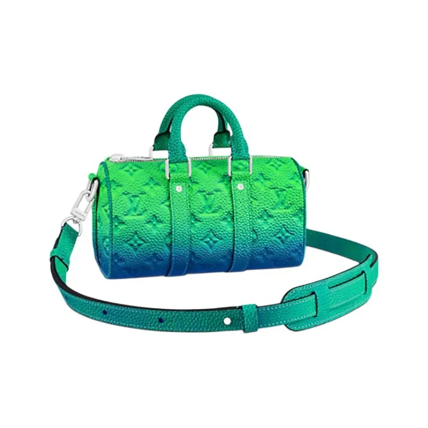 LOUIS VUITTON Keepall Xs Taurillon Illusion Blue/Green