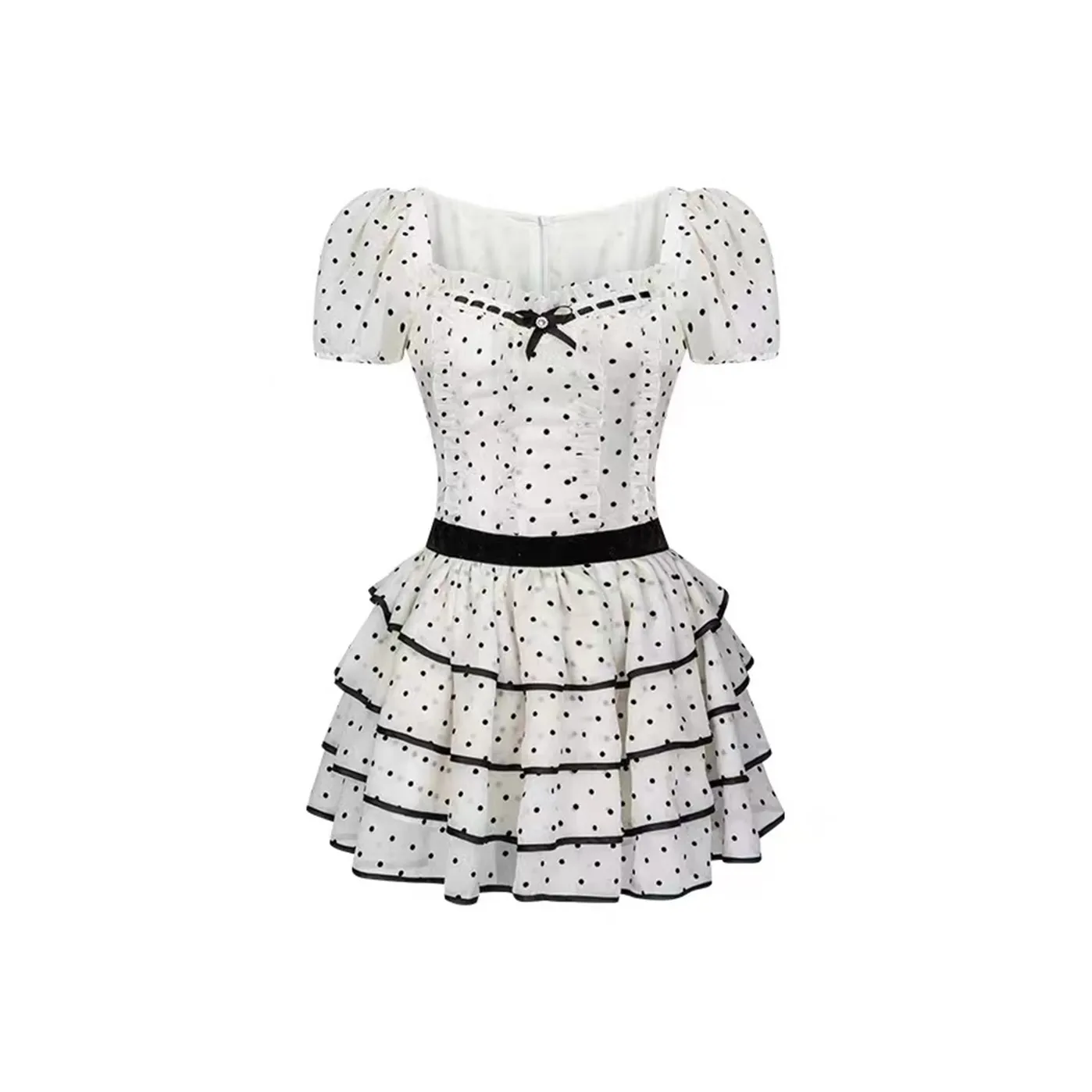 GRAYISMOON Короткое платье с короткими рукавами женское