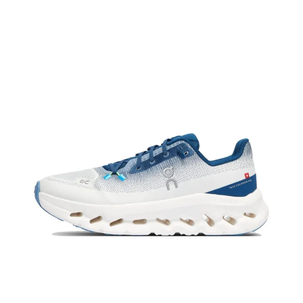 On CLOUDTILT Износостойкий Низкий Топ Повседневные Беговые кроссовки Мужские Белый Синий