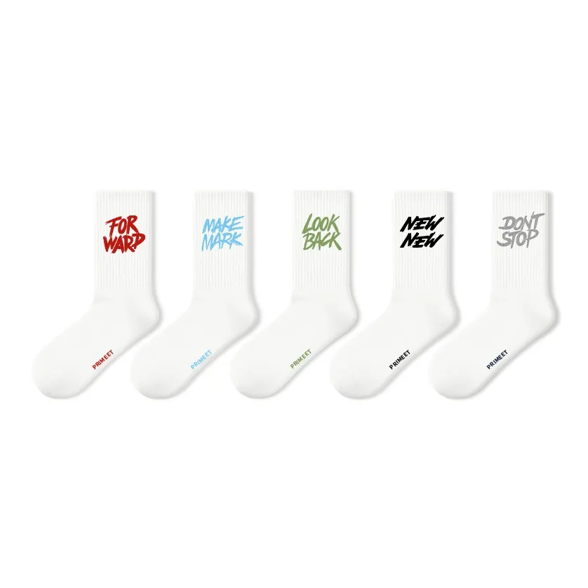 Primeet Mid Calf Socks Fall Winter Men's 5 Pack