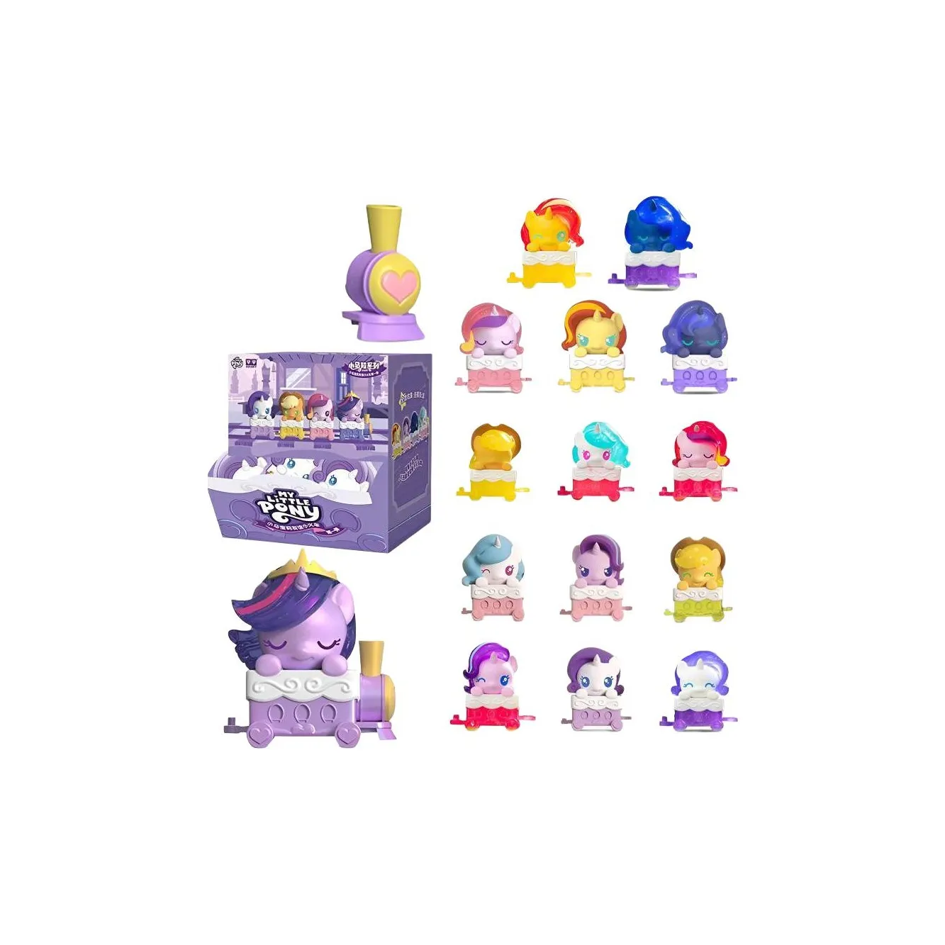 AULDEY Мой маленький пони Friendship Dress Tail First Edition Twilight Sparkle Blind Boxes 2 Surprise Boxes Full Box 14 Pcs