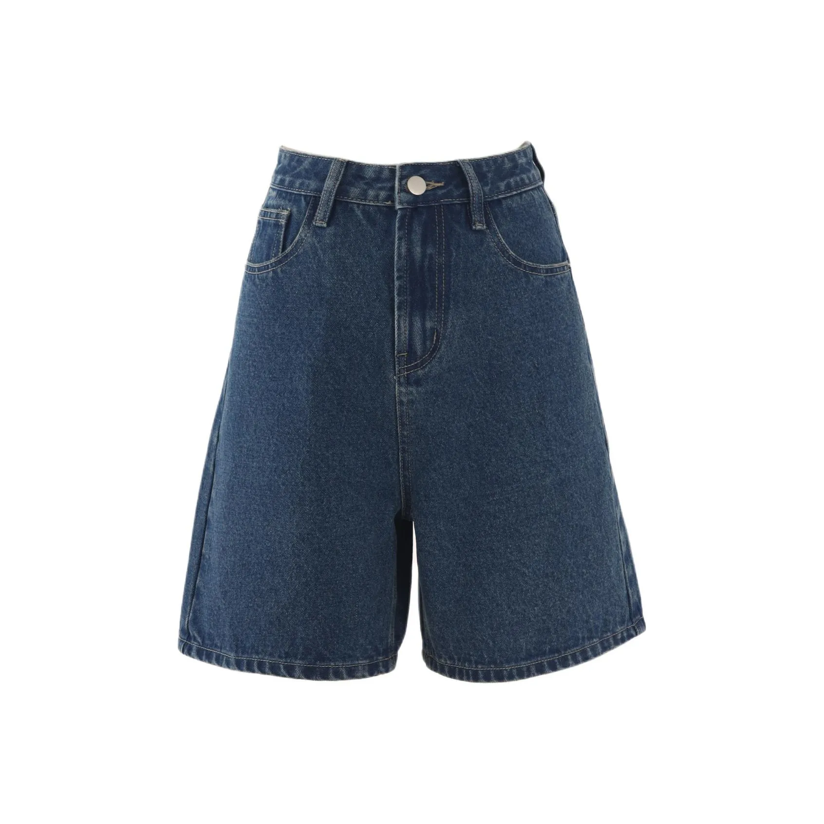 Розовые темно-синие женские джинсовые шорты