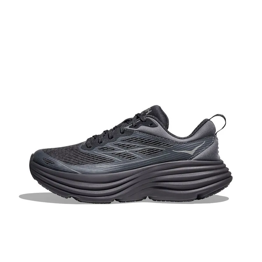 HOKA ONE ONE Bondi 8 Устойчивые к истиранию Низкие Кроссовки для бега по пересеченной местности Повседневные Беговые кроссовки Унисекс Угольный серый