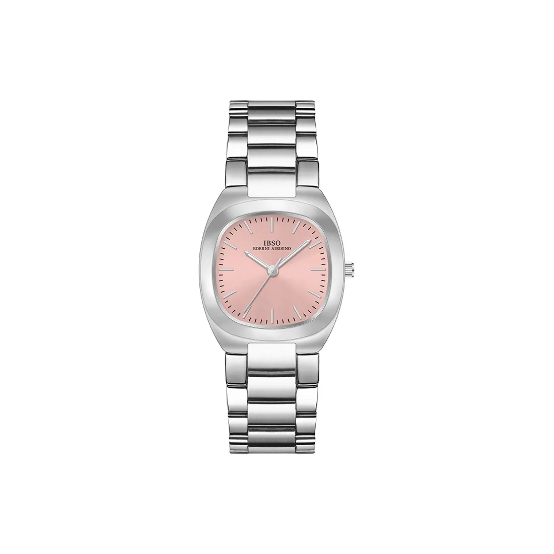 IBSO Кварцевый механизм ремешок из нержавеющей стали женские часы розовый циферблат