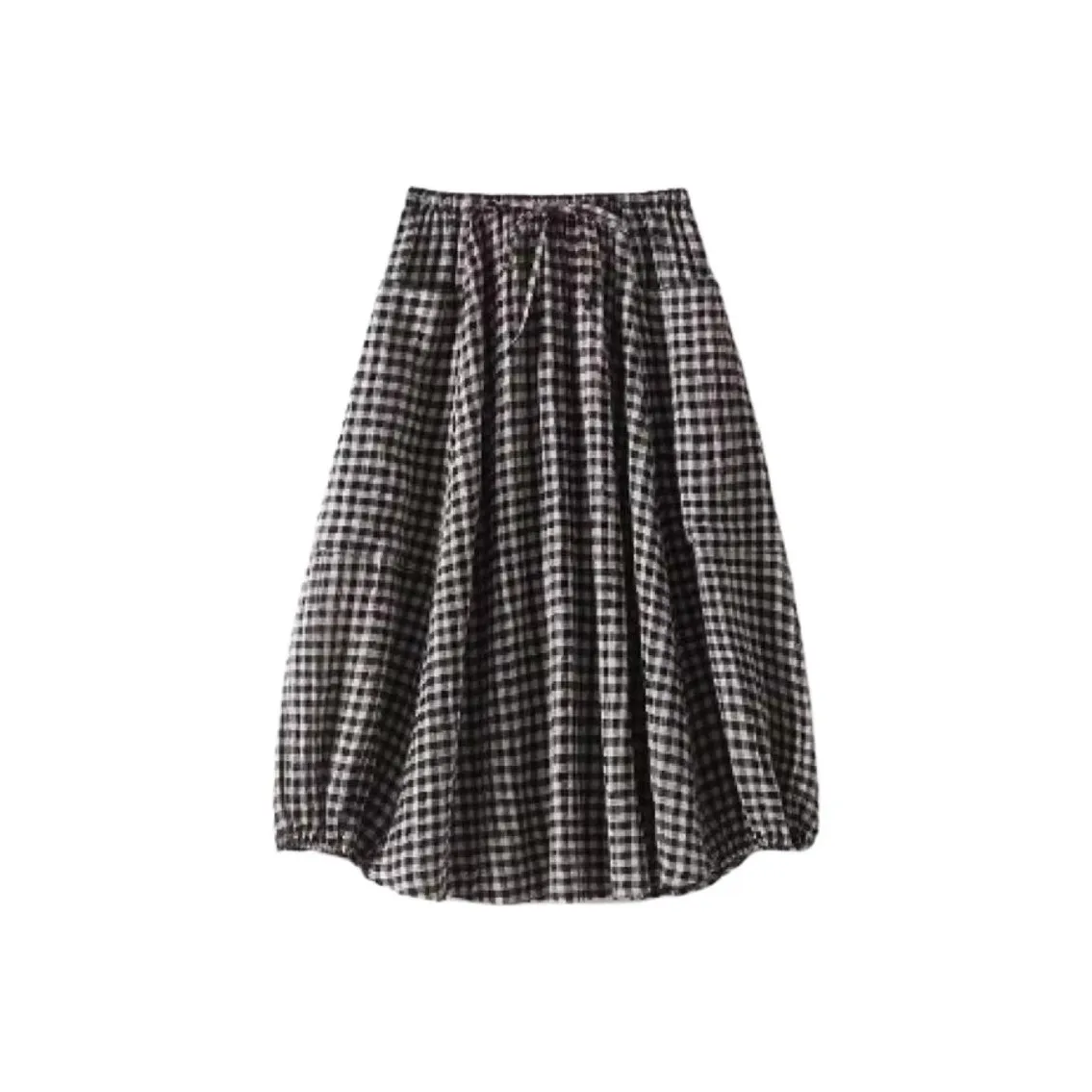 MUCCHIC Черная Женская Повседневная Длинная Юбка