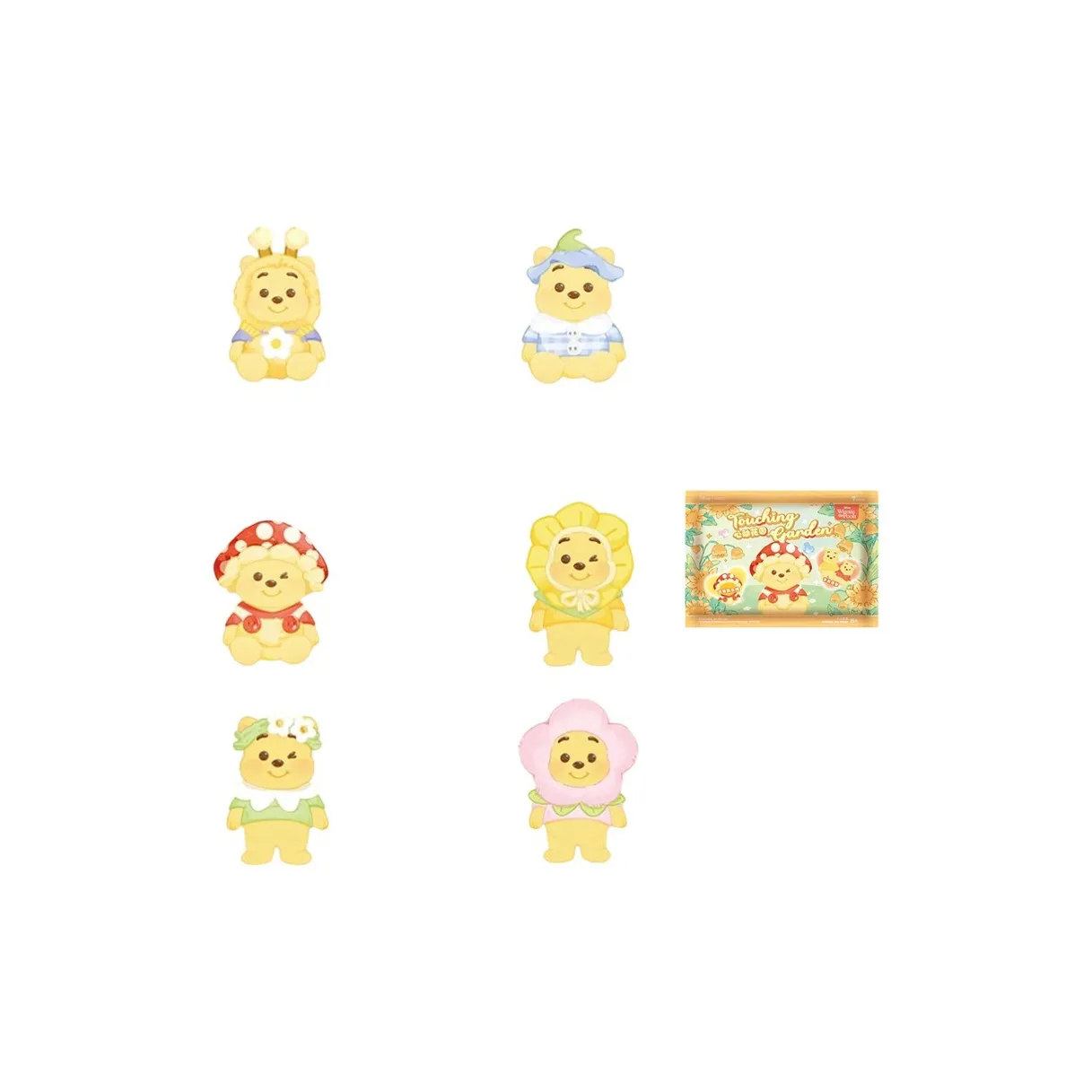 Miniso X Disney Winnie The Pooh Heartfelt Garden Collection Blind Boxes Single Mystery Box Full Box 6 Pack