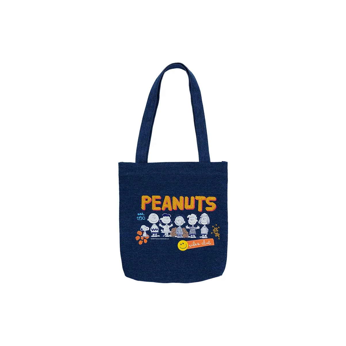 Momicafe SNOOPY Коллаборация Сумка через плечо из холста среднего размера женская темно-синий