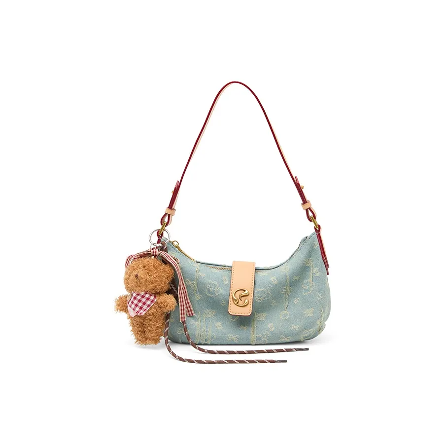 JACD ПУ (полиуретан) Повседневная Сумка через плечо Женская Ностальгический синий