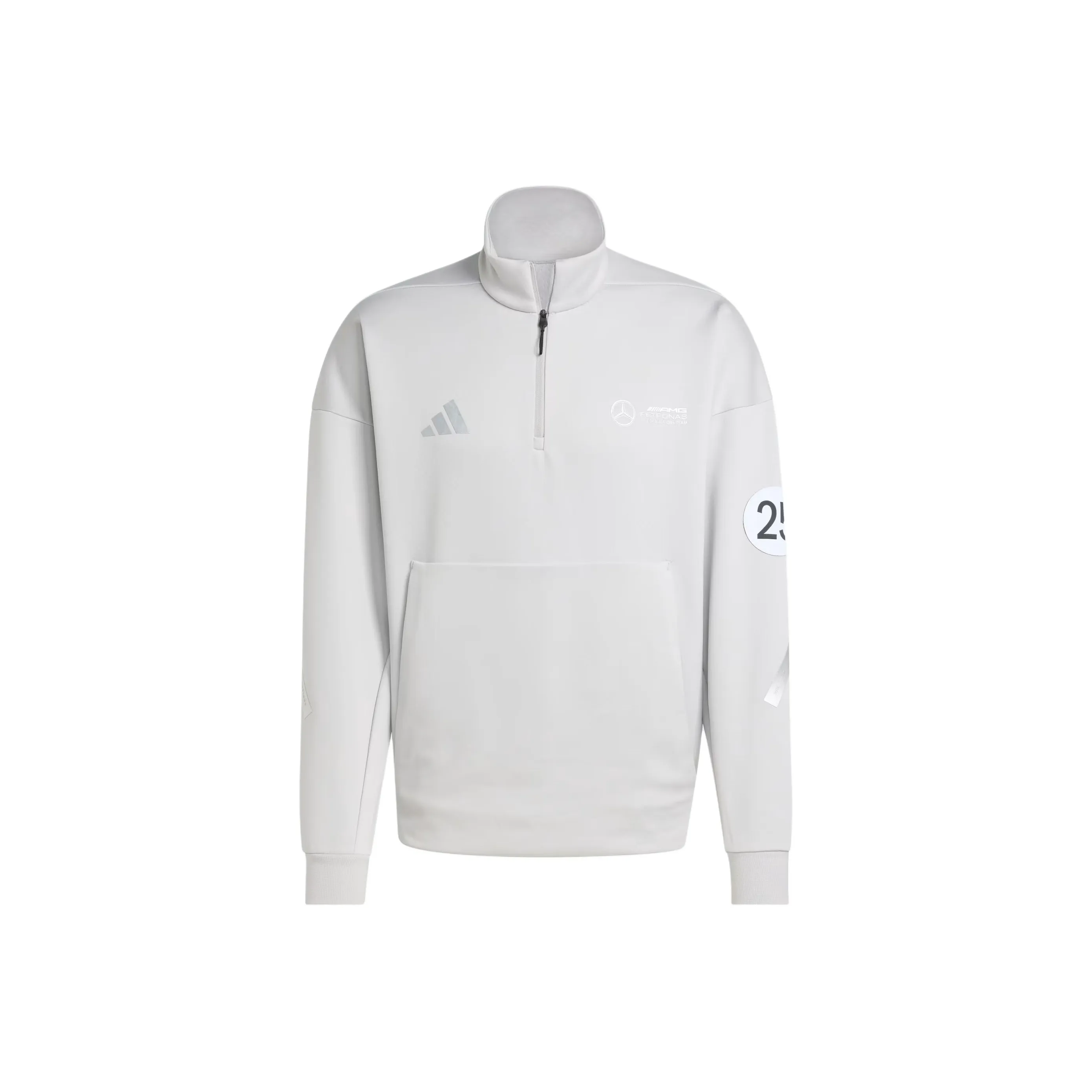 Adidas x Mercedes Amg Спортивная одежда Petronas Formula One Команда Серебряный Arrows Полузастежка Толстовка Мужской